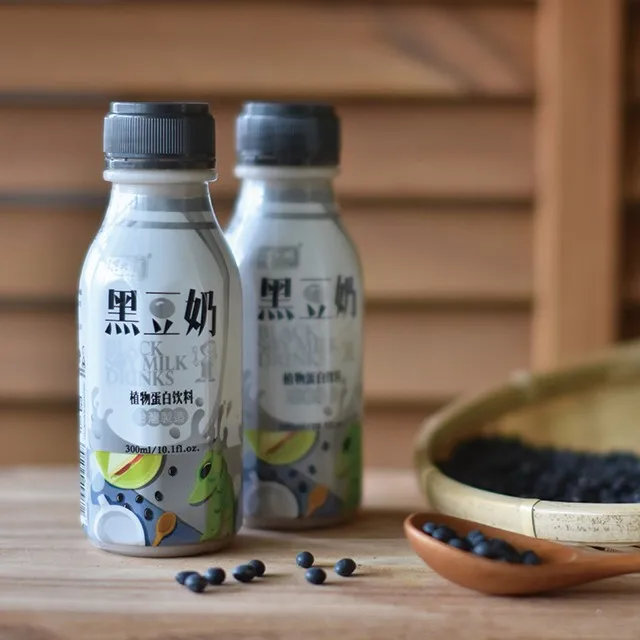 
Taiwan 300ml natural soft drink plastic bottle black soy milk 