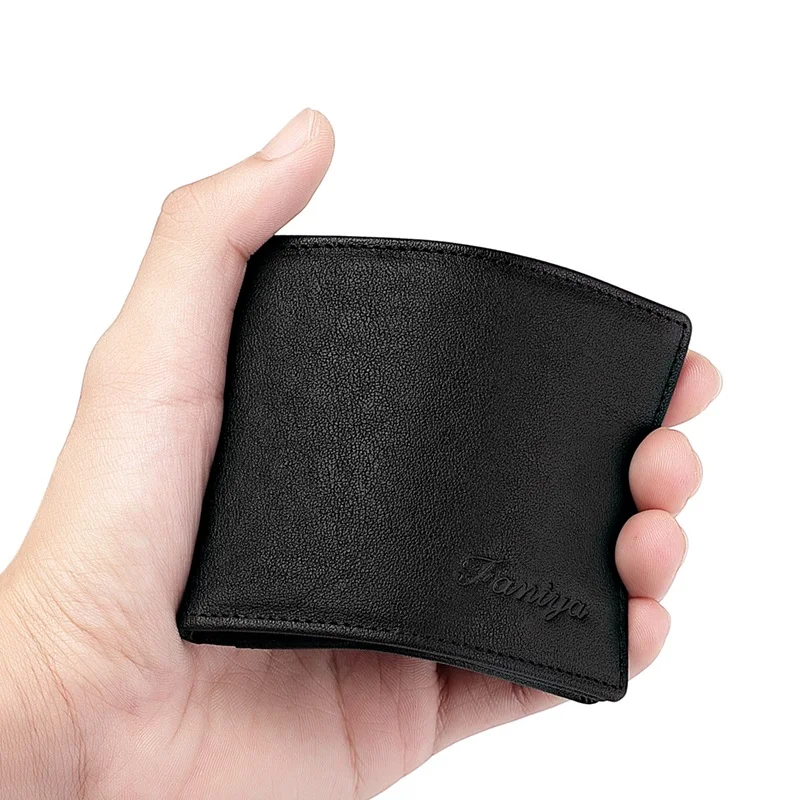 

2021 Small Minimalist Genuine Leather Wallet Mens Wallett Carteras Carteira ID Card Holders Creditcard Holder Porte Carte