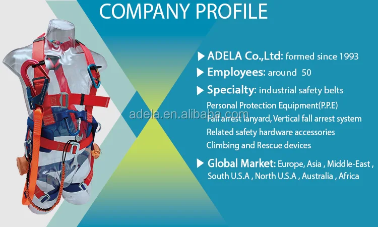Taiwan ADELA CE Certified climbing safety harness