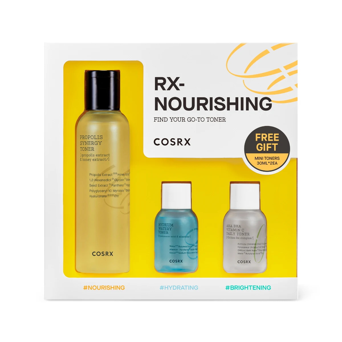 

Travel Skin Care Set Black Bee Propolis Cosrx Korea Cosmetic Product For Women PROMOTION RX NOURISHING FIND YOUR GO TO TONER