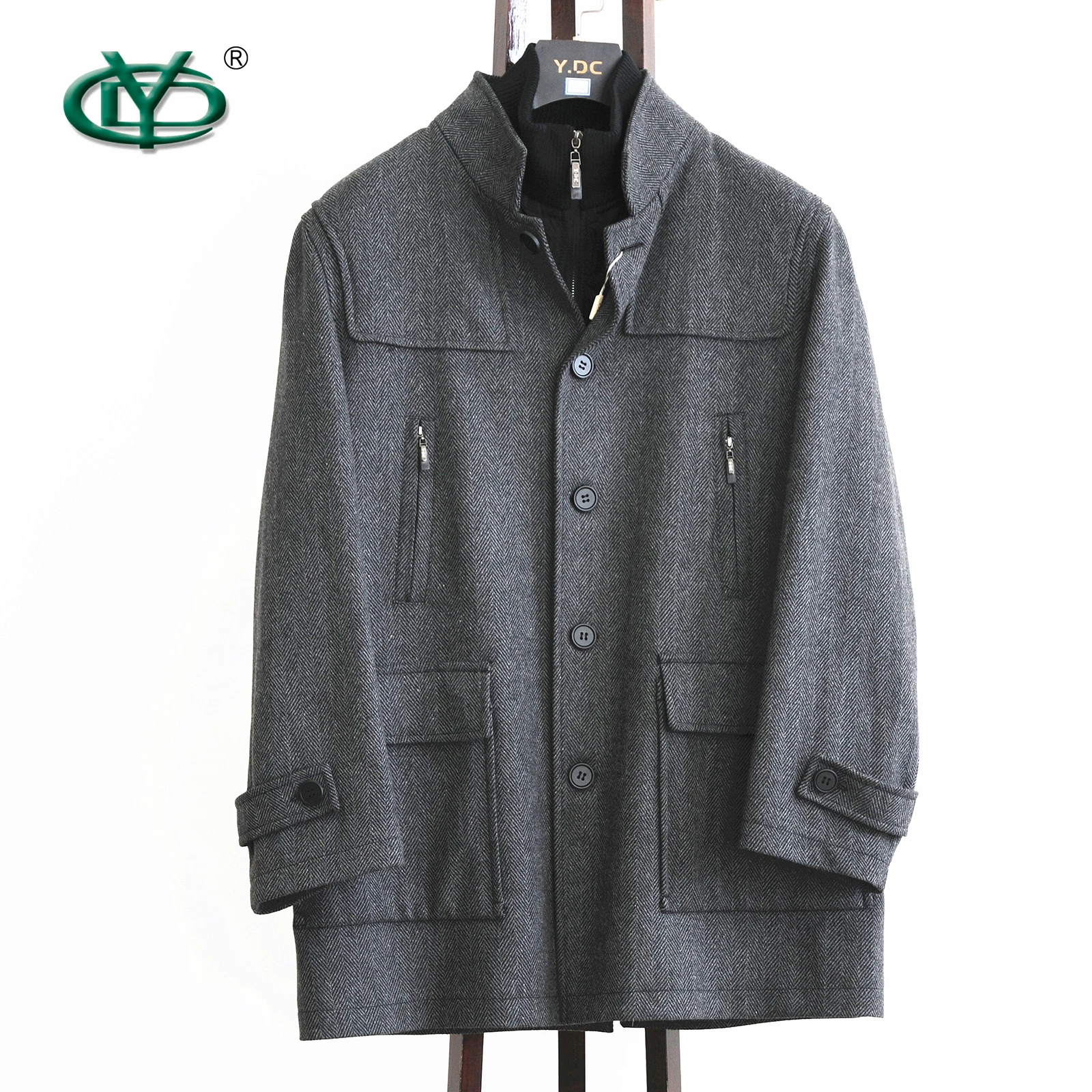 
Manufacturer OEM ODM man wool coat jacket stand collar winter coat man wholesale 