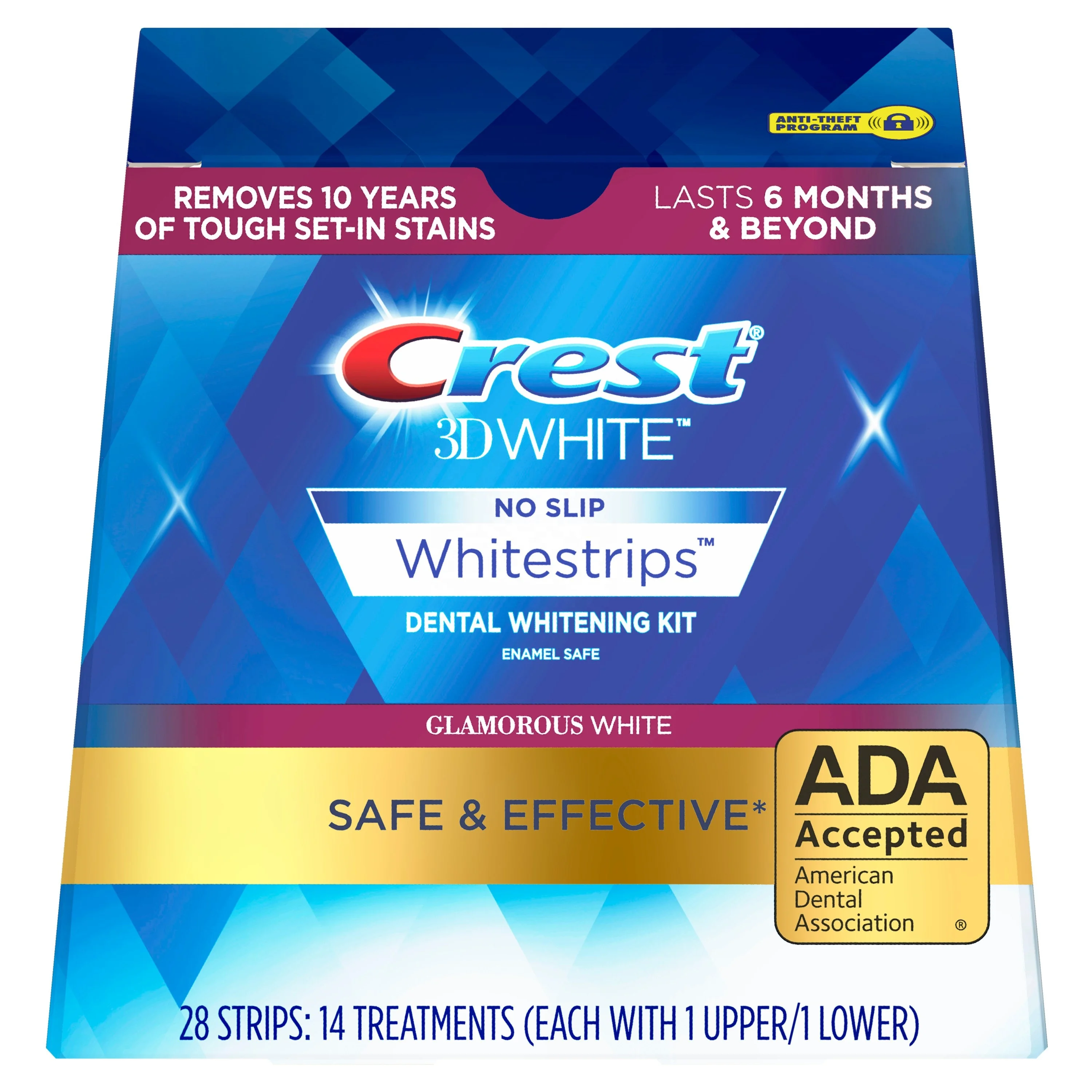 

Crest Glamorous White Whitestrips 1 box 14 Pouches 28 Strips Teeth Whitening strips