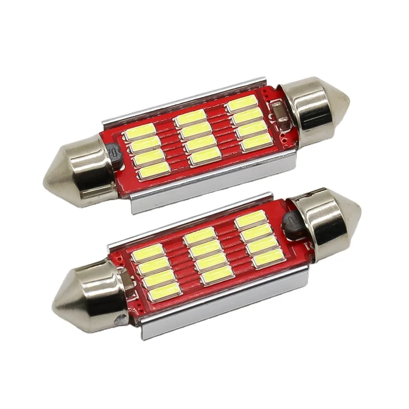 

UNJOYLIOD Festoon 12smd 4014 led reading light 31mm 36mm 39mm 41mm Car LED Festoon LED c5w Light Automobile Bulbs Lamp