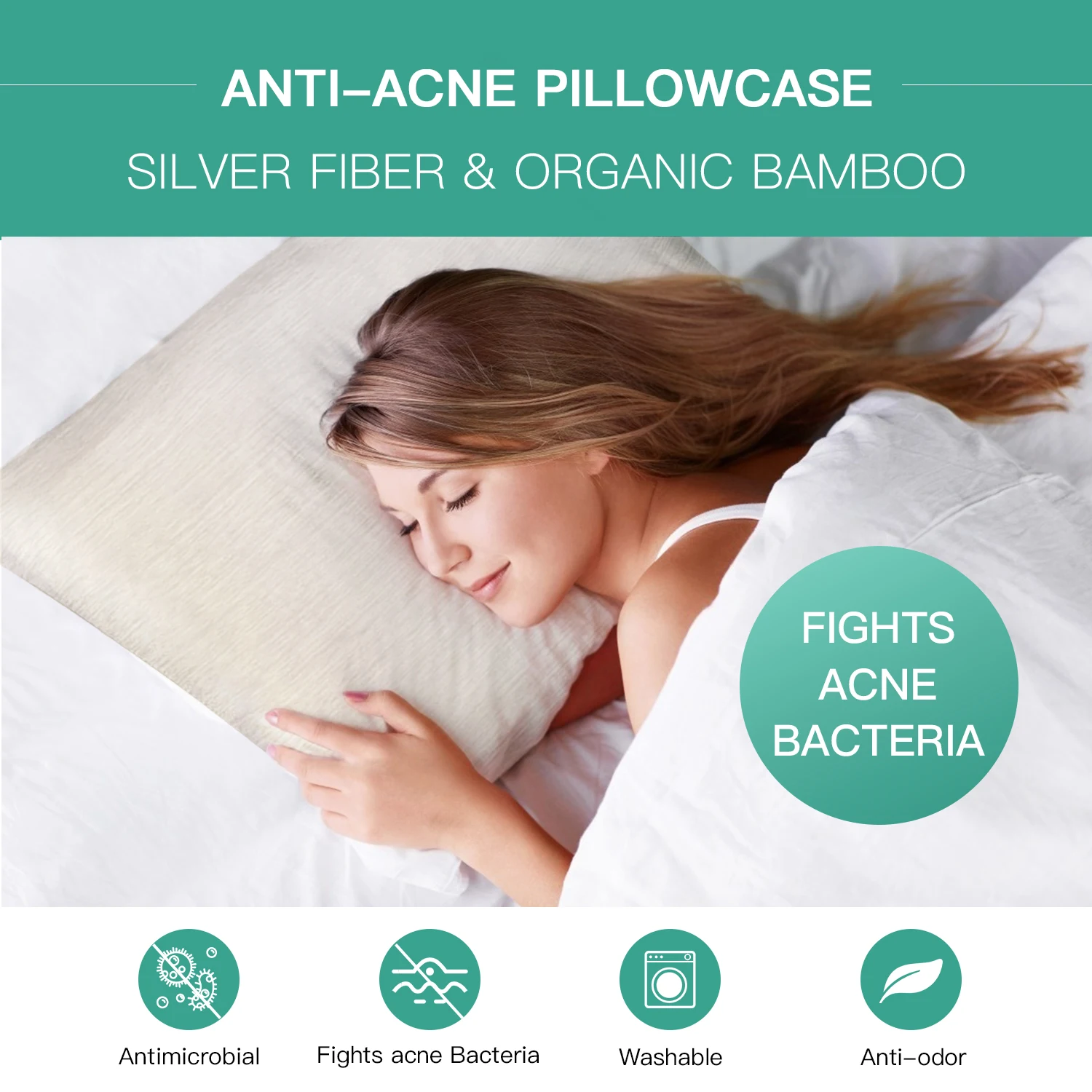 silver acne pillowcase