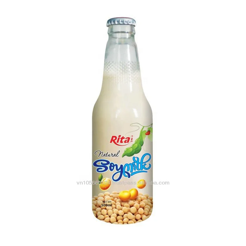 
Manufacturer Vietnam High Quality 300ml Glass Bottle Strawberry Flavor Soy Milk 