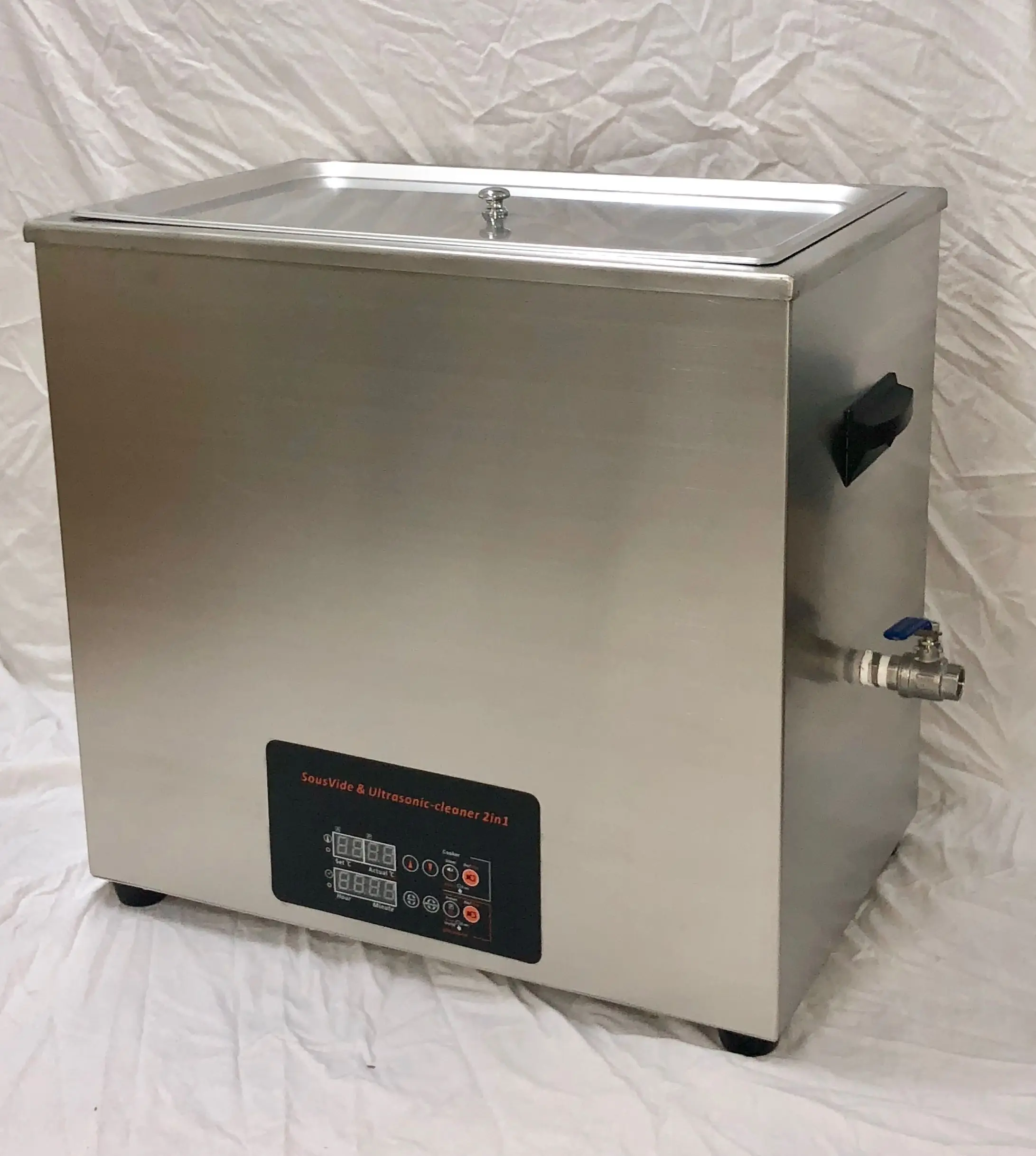 

Culinary industry mass slow cook with Ultrasonic heat even flavoring enhanced fabricated 50L tank commercial Sous Vide cooker