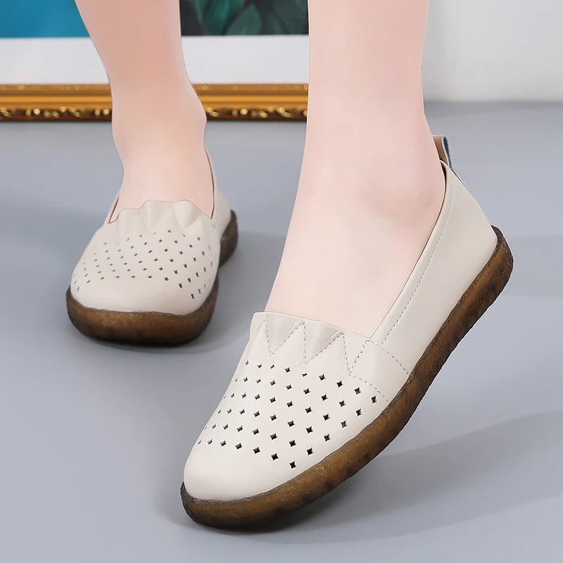 

New design breathable soft sole men's casual moccasin shoes, Black, white, beige
