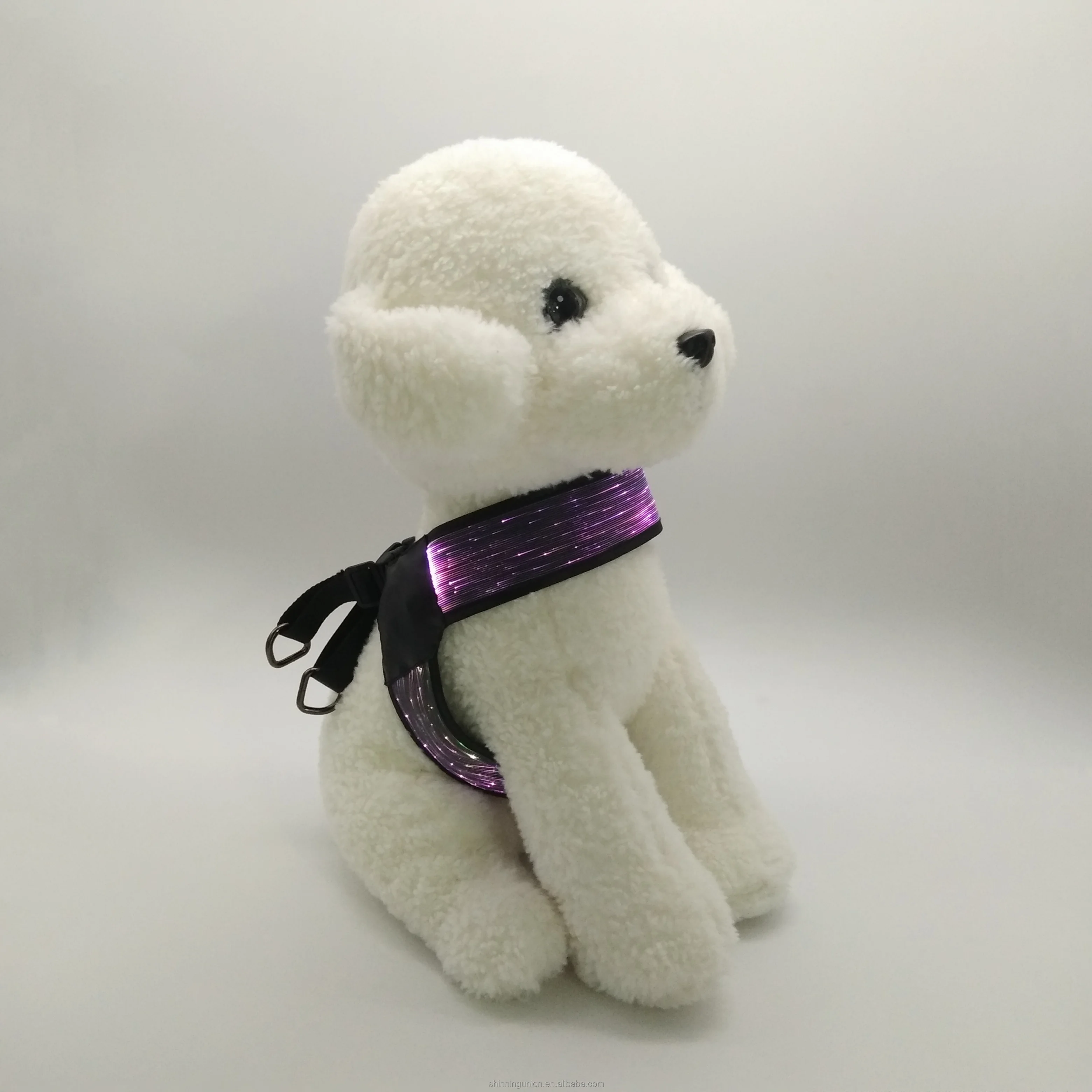 

Fibre Dog Harness LED Rechargeable LED Fiber Optic Light Up Dog Harness