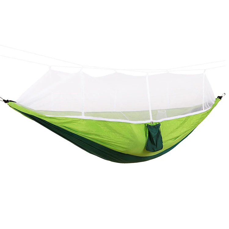 

2 Person Double Portable Swing Hammock Tent Camping Mosquito Net Hammock Parachute Nylon Hammocks, Green, blue, pink, black, gray, custom