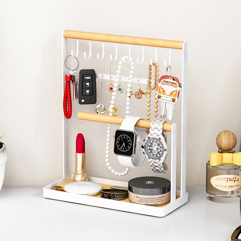 

Metal organizer earrings necklace storage display jewelry holder
