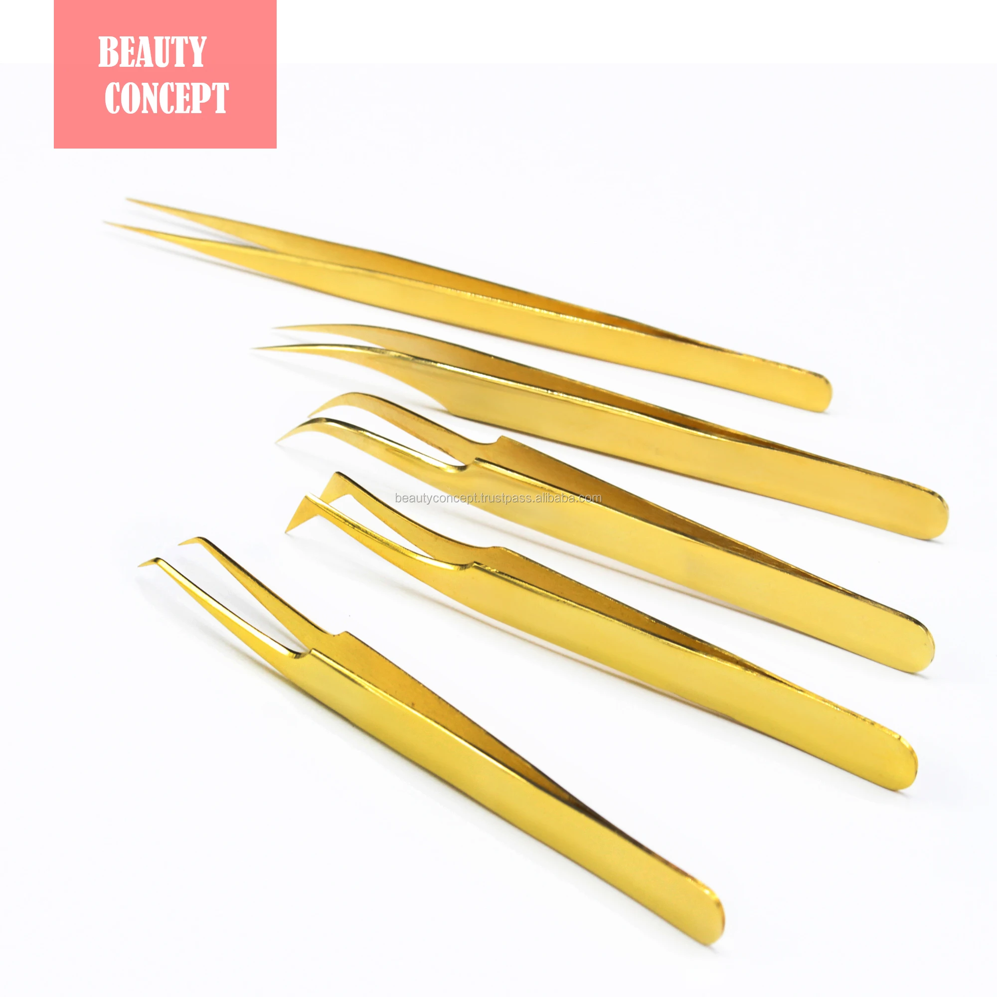 Diamond Grip Plasma Gold Eyelash Tweezers/ Private Label Volume Lash Tweezers Buy Eyelash