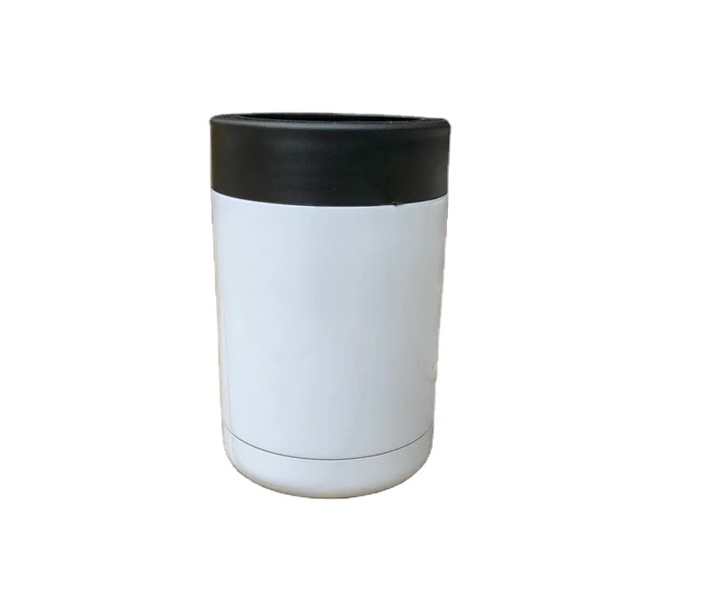 

White Regular Sublimation Can Cooler Stainless Steel 12oz Koozy Sleeve Double Wall Vacuum Insulated Drink Holder, Customized color