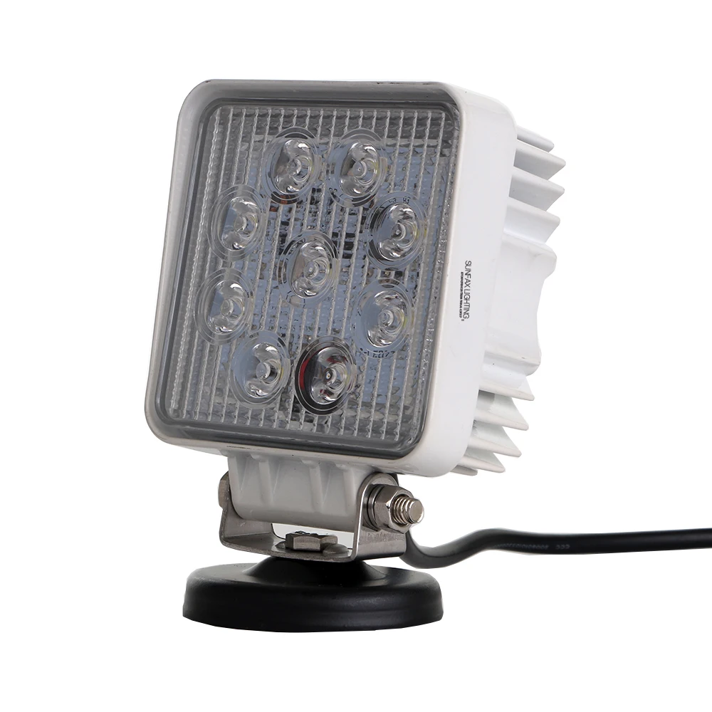 
Super bright 27W led work lamp square round 27w led working light offroad 