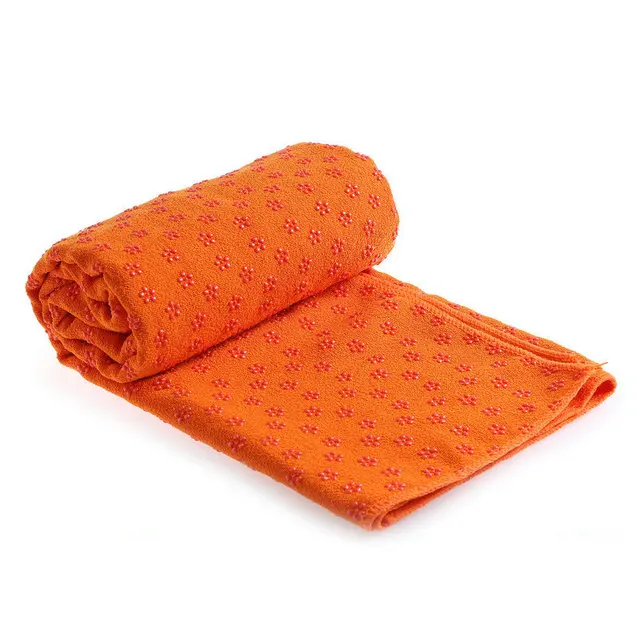 

Custom logo printed quick dry PVC non slip hot personalised active grip yoga towel with dots, Customized color