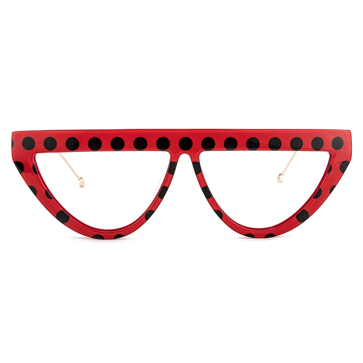 

High Quality Neostyle Women Triangle Point Design Acetate Cat Eye Red Optical Frame Eyeglasses, 2 colors