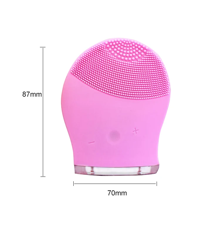 

Silicone Facial Cleansing Brush Device Waterproof Face Beauty Vibrating Electric Treatment Facial Cleanser, Pink,light green