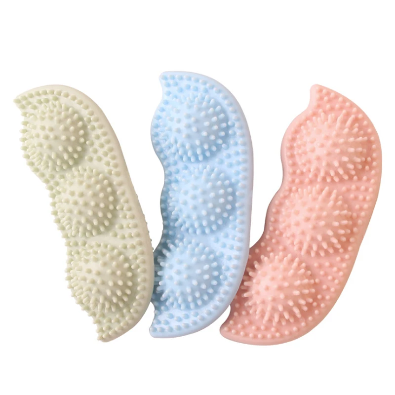 

2021 New Arrival Pea Shape TPR Material Puppies Teething Toy Dog Toothbrush Toy Dog Chew Toys, Blue/ pink /green