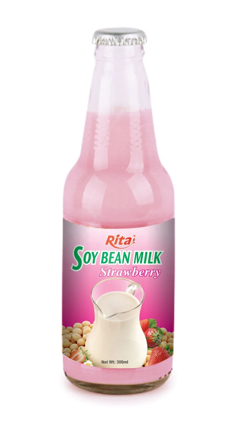 
Best Quality Good Taste Nutrient Dense Drink Supplier 300ml Glass Bottle Soy Milk 