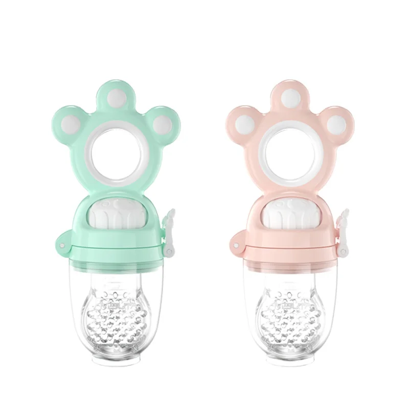 

Babe fruit vegetable pacifier feeder Baby Feeding Nipple, Green/pink