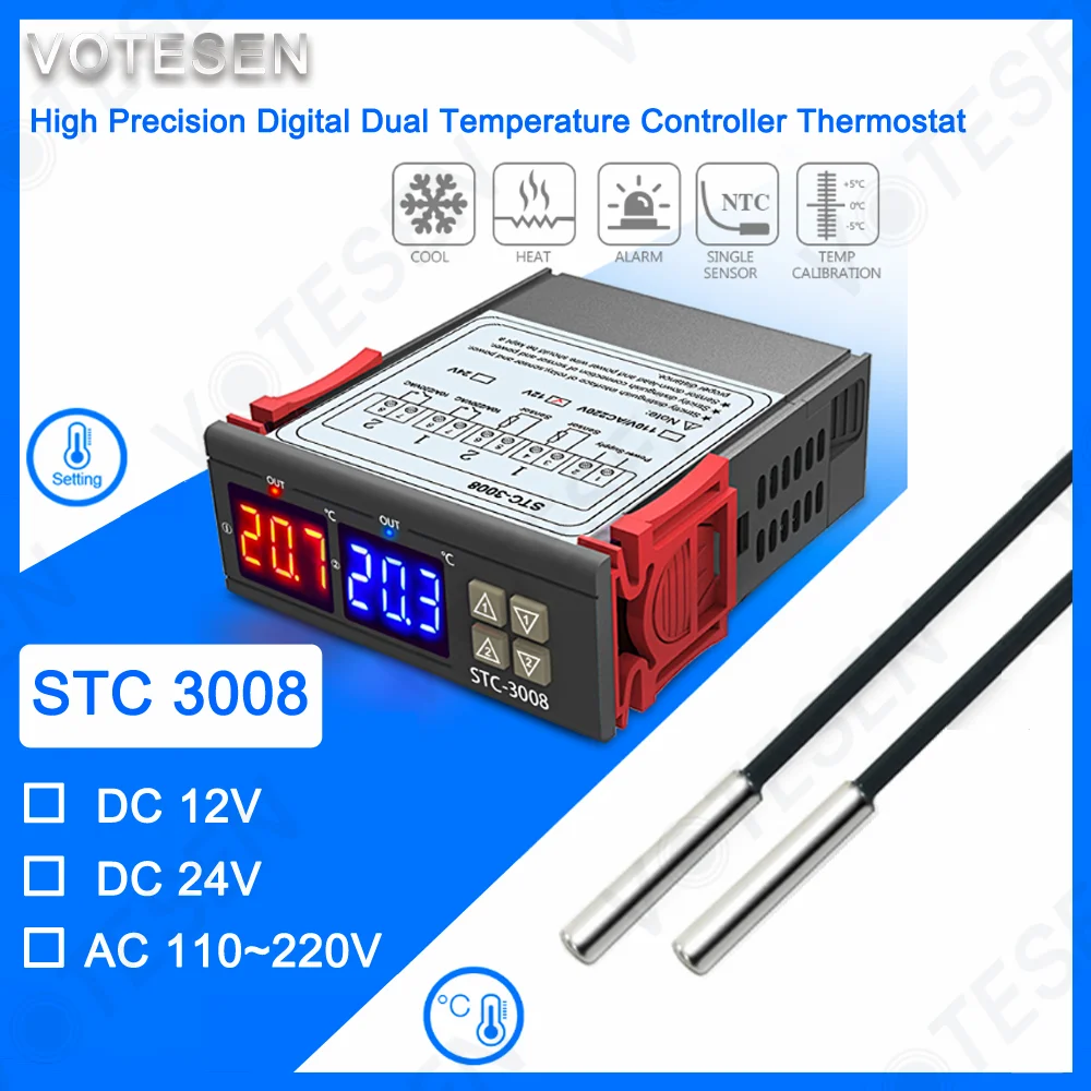 For Cold Storage Farm Digital Temperature Controller Thermostat Calibration NTC 