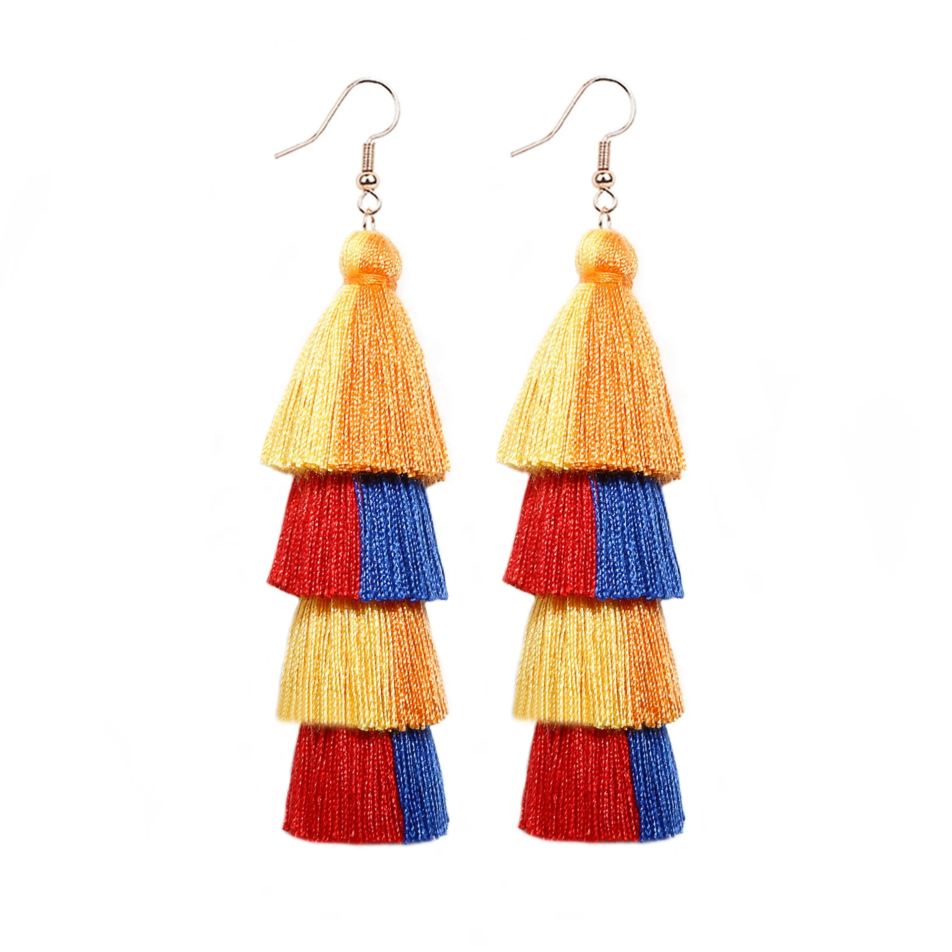 

2020 fashion trendy women jewelry long small stud earrings tassel earrings, Photo