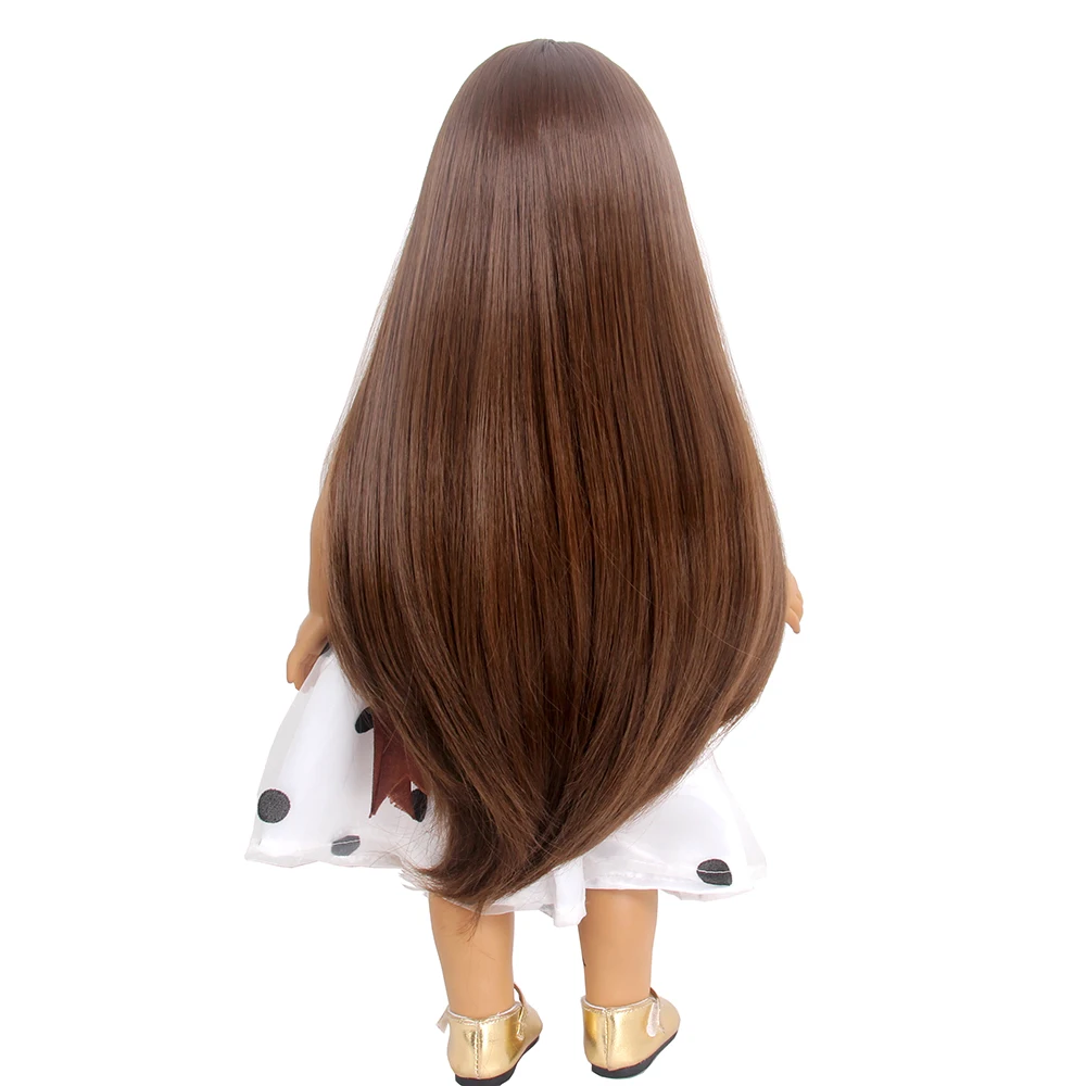 15inch Beautiful Brown Straight Blythe Doll Wig Flame Resistant