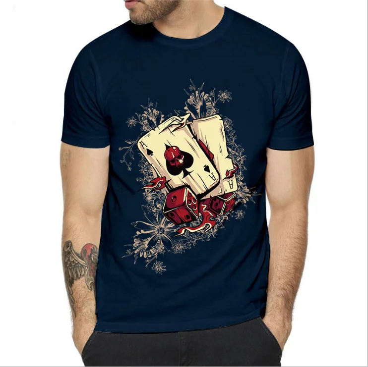 

100% cotton short sleeved T shirt cool hip hop loose custom print men T shirt