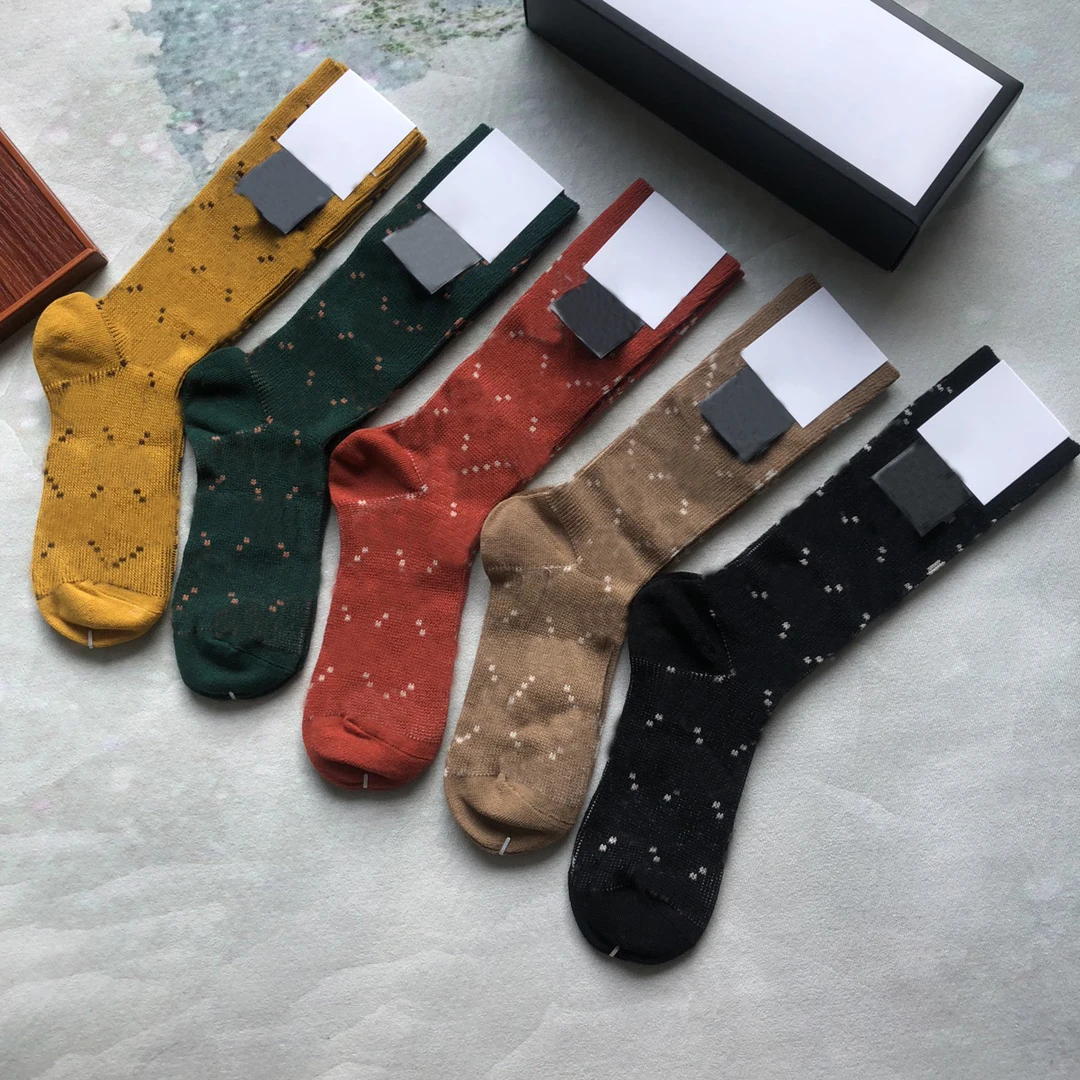 

Designer Letters Printed Cotton Winter Womens Socks High Quality Breathable Unisex Sock