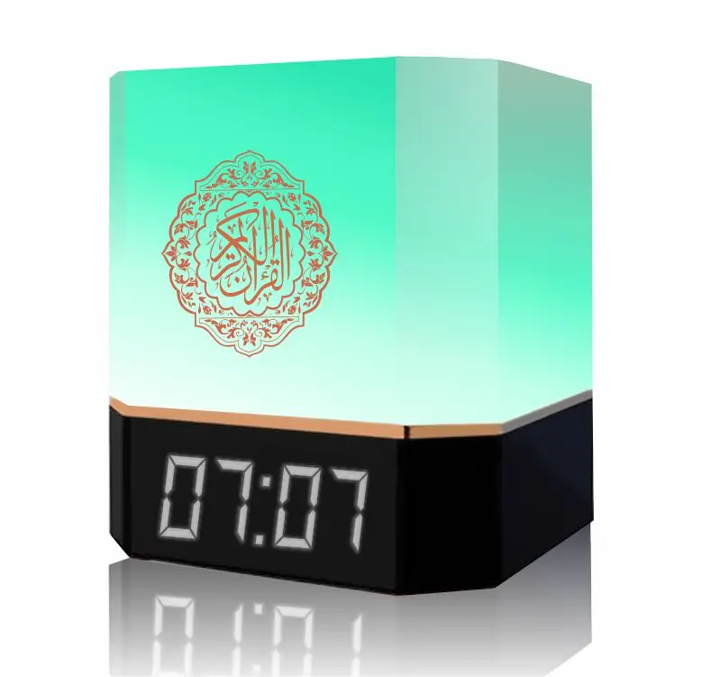 

SQ112 Portable azan clock quran speaker BT control colorful light quran speaker quran player