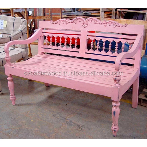 Painted Outdoor Wooden Bench Classic Bench Antique Benches Wooden