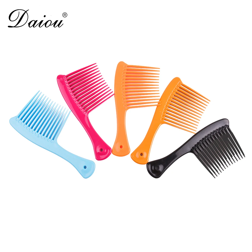 

Factory direct sales colorful Afro insert hair pick comb Long tooth comb