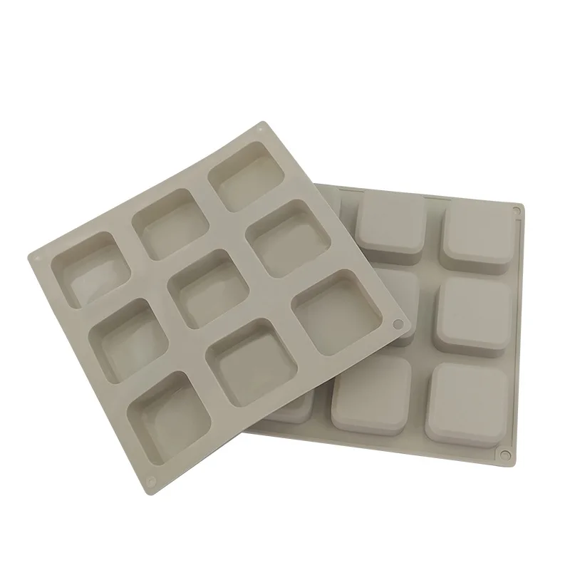 

Square silicone cake molds creative jelly molds chocolate baking molds, Gray