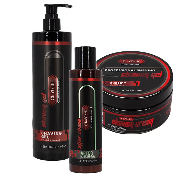 

Low MOQ Professional shaving gel for man and after shave care kits, Transparent/white cream