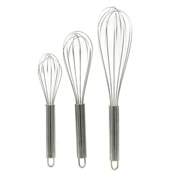 Download 6 Inch Stainless Steel Whisk Kitchen Whisk Manual Egg Beater For For Blending Whisking Beating ...