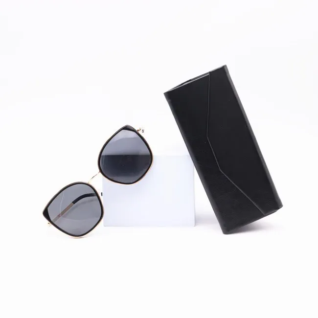

RTS PU Leather Glasses Case Sunglasses Packaging Boxes Optical black eyewear box