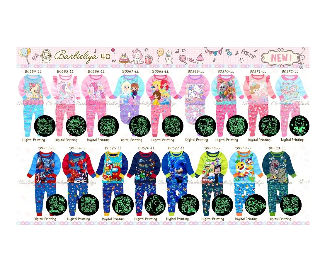 

Sample Glow in the dark kids pajamas
