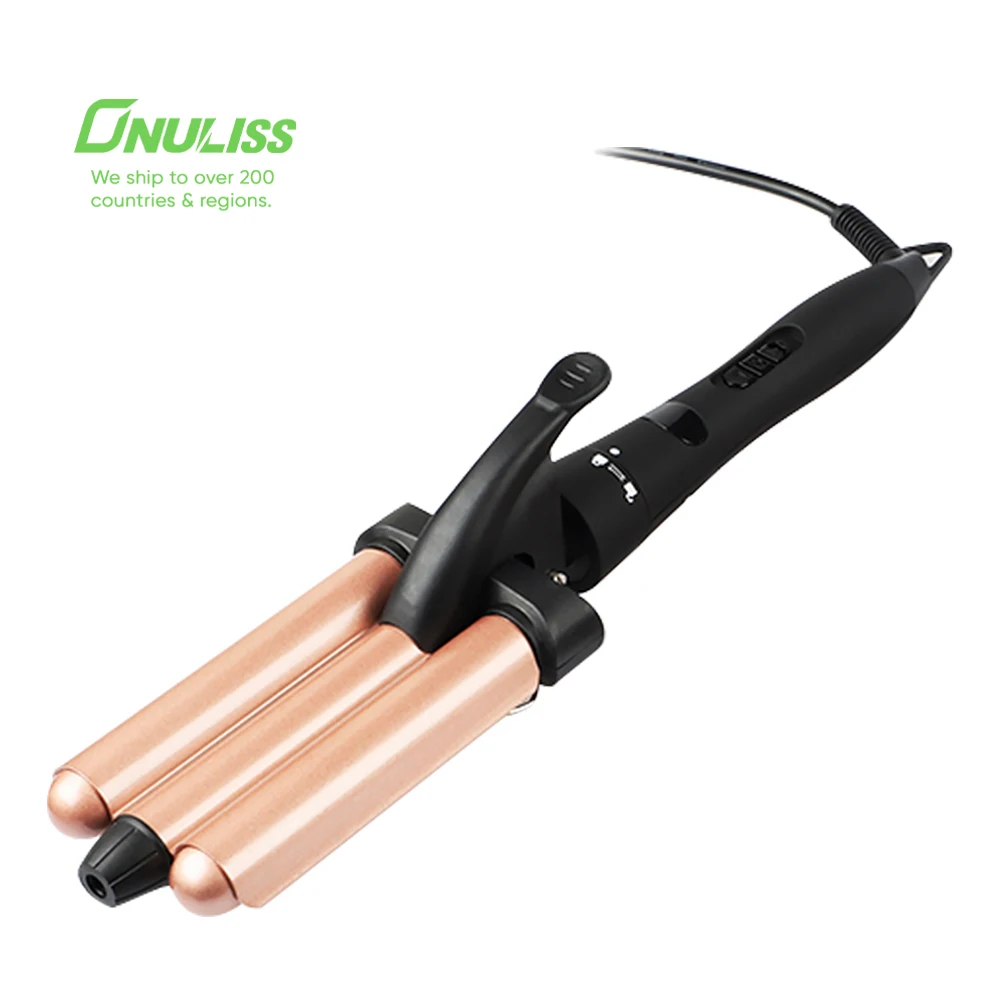

Wholesale 3 Barrel Curling Iron Wand Hair Roller Curler 3 Barrell Hair Waver
