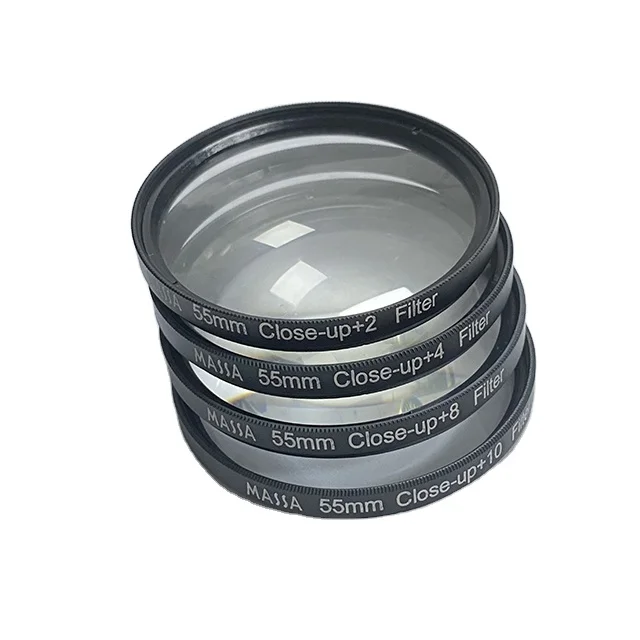 

Massa Photographic equipment Digital Camera Accessories 55MM Black Glass +2+4+8+10 Close Up Camera Lens Filter