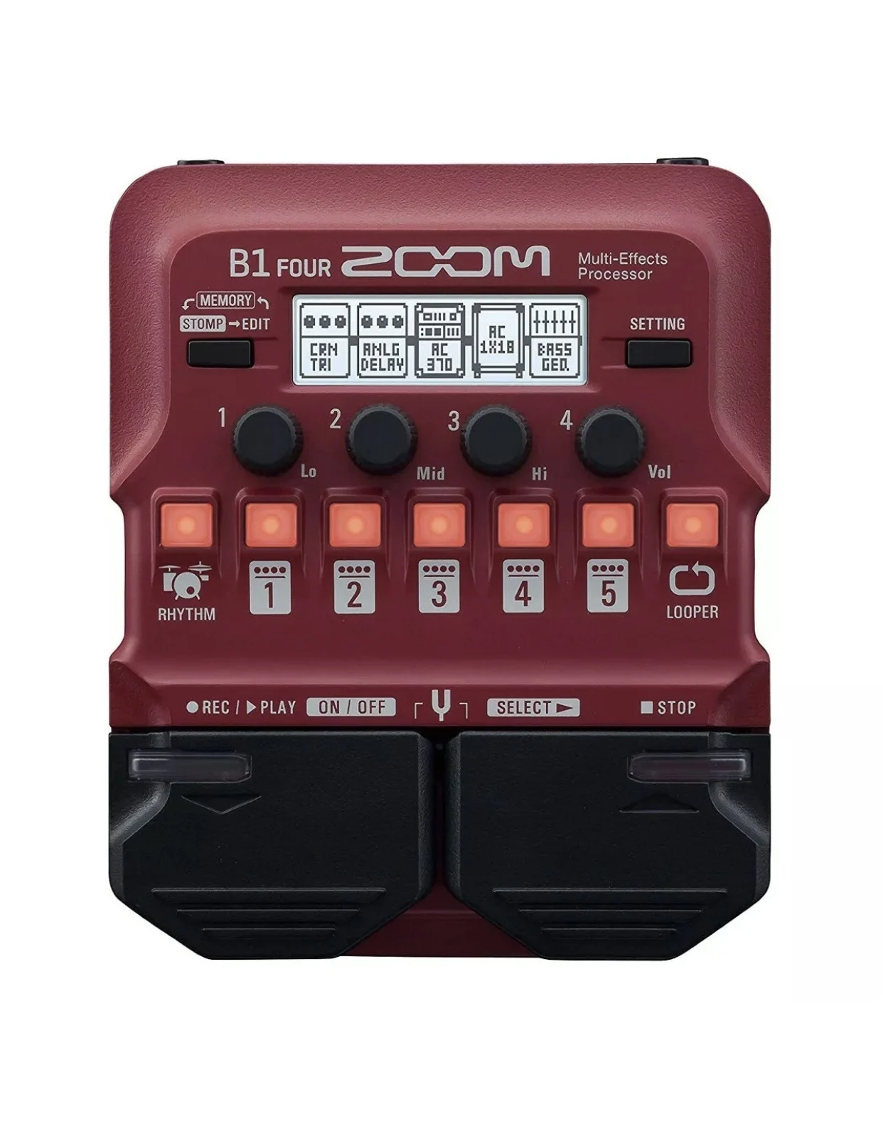 

Multi bass guitar effect pedal zoom B1 Four for electric guitarra Stringed Instruments Parts & Accessories, Red