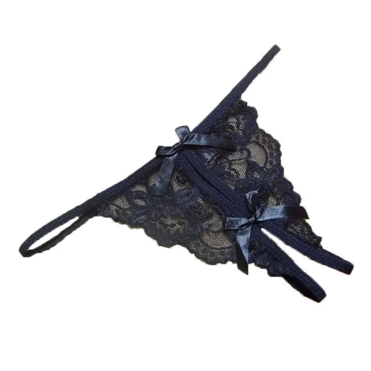 

Wholesale Lace Hollow Open Crotch Panties Women Sexy Lingerie G-string Thongs