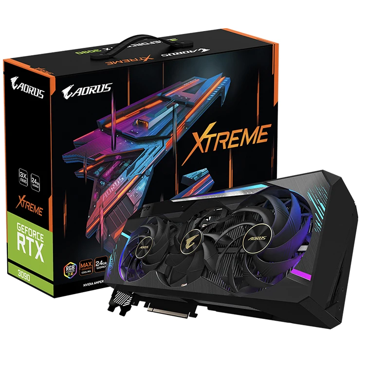 

NVIDIA GIGABYTE AORUS GeForce RTX 3090 XTREME 24G Gaming Graphics Card with GDDR6X 6 Video Outputs Support OverClock