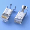 Long Shielded STP liner design CAT6 RJ45 Plug for network assembly