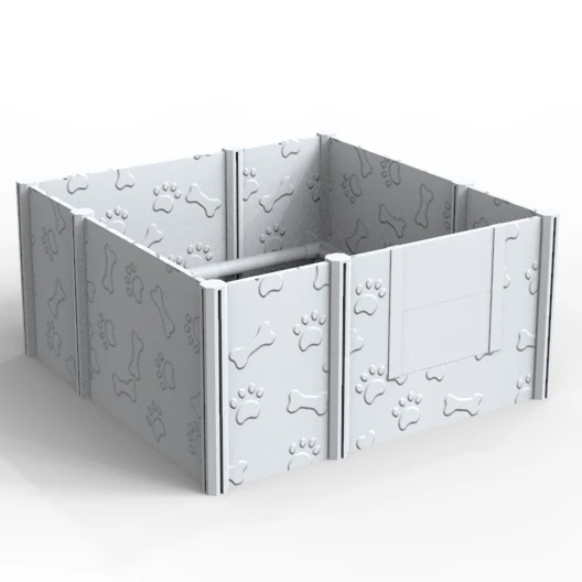 

Safety White Vinyl PVC Plastic welping box for puppy dogs, indoor pet house for pregnant dogs whelp box