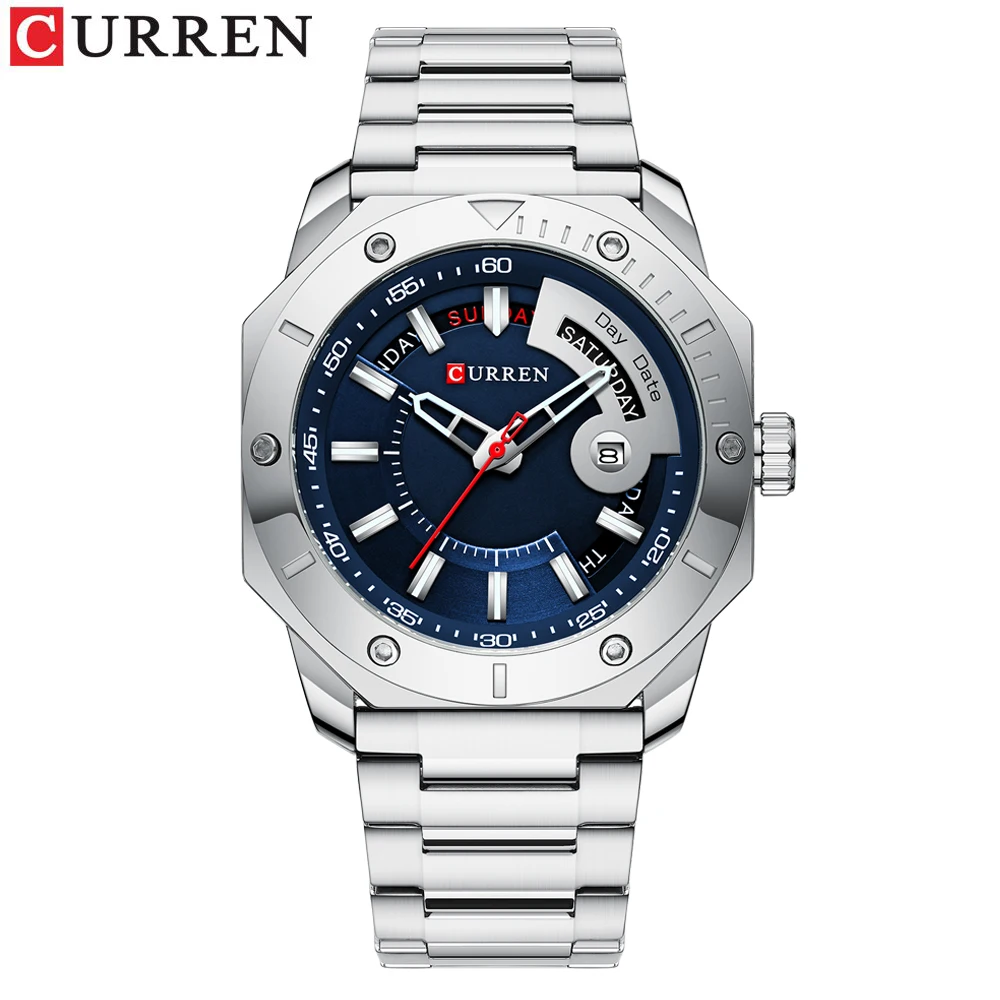 

Male Watch For Man masculino orologio uomo waterproof Men's Watch Curren 8344 Stainless Steel Strap Men's Gift