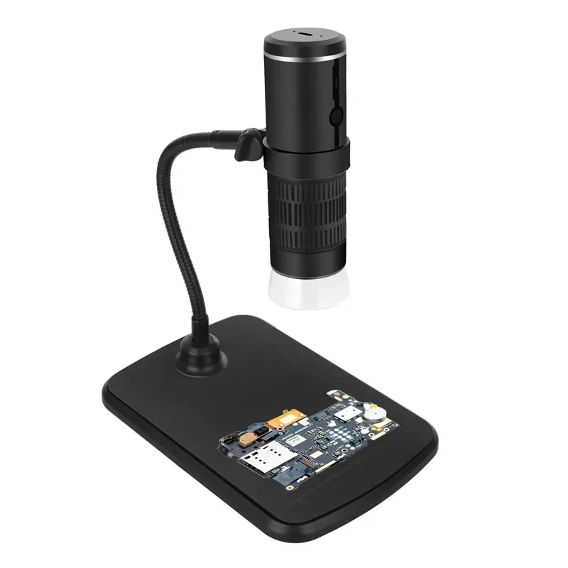 

HOT HT-W35 5-200X Factory shenzhen wireless WIFI portable digital microscope, Black
