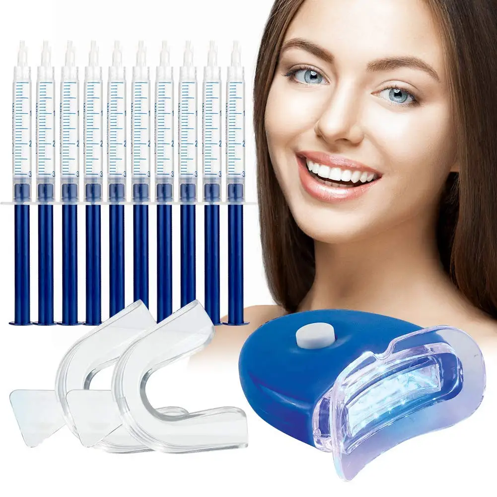 

Oral Hygiene Home Use Dental Equipment 44% carbamide peroxide Quick Professional White Effect LED Light Teeth Whitening Gel Kit