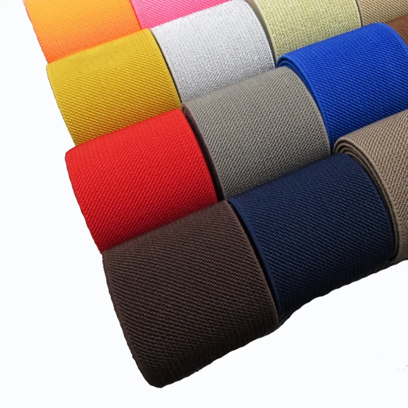 

1.5inch and 2inch thick twill elastic webbing band in stock