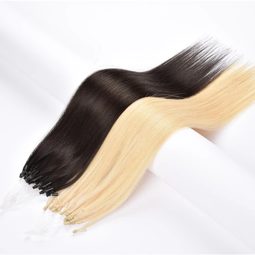 

Micro Ring Hair Extension Keratin Hair Cuticle Aligned Hair Last 24 Months Premium Quality Product Wholesale
