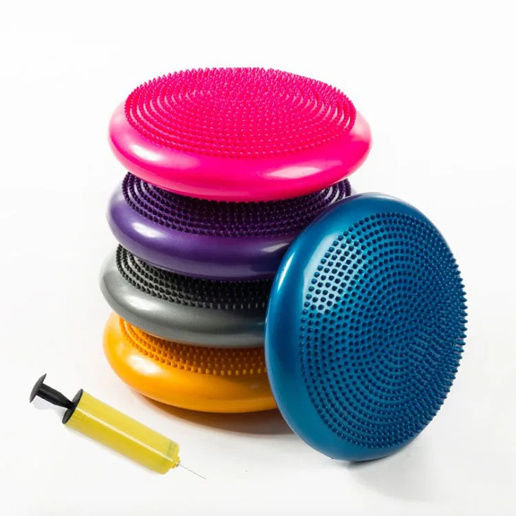 

33Cm Massage Air Gaiam Balance Disc Wobble Pvc Eco Friendly Balance Cushion, Blue/pink/yellow/black/red/green/orange/purple/silver