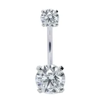 

ShenZhen 316 Surgical steel diamond prong zircon belly button rings navel Piercing body jewelry